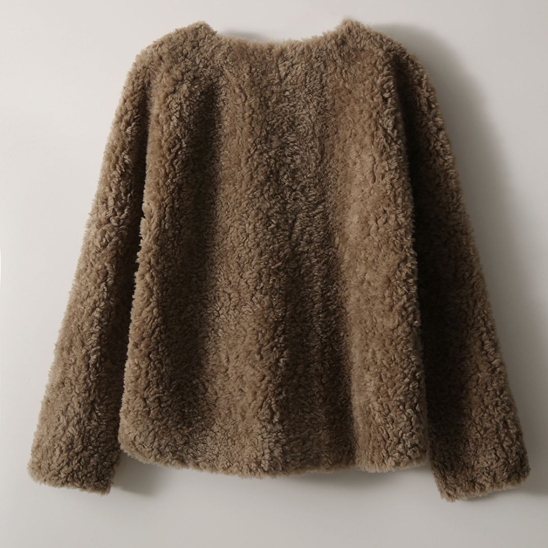 Japanese-Style Textured Fleece Jacket