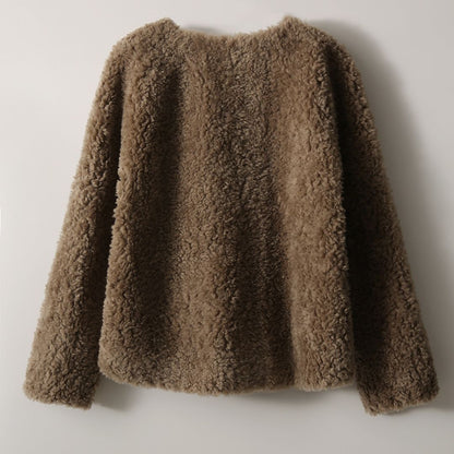 Japanese-Style Textured Fleece Jacket