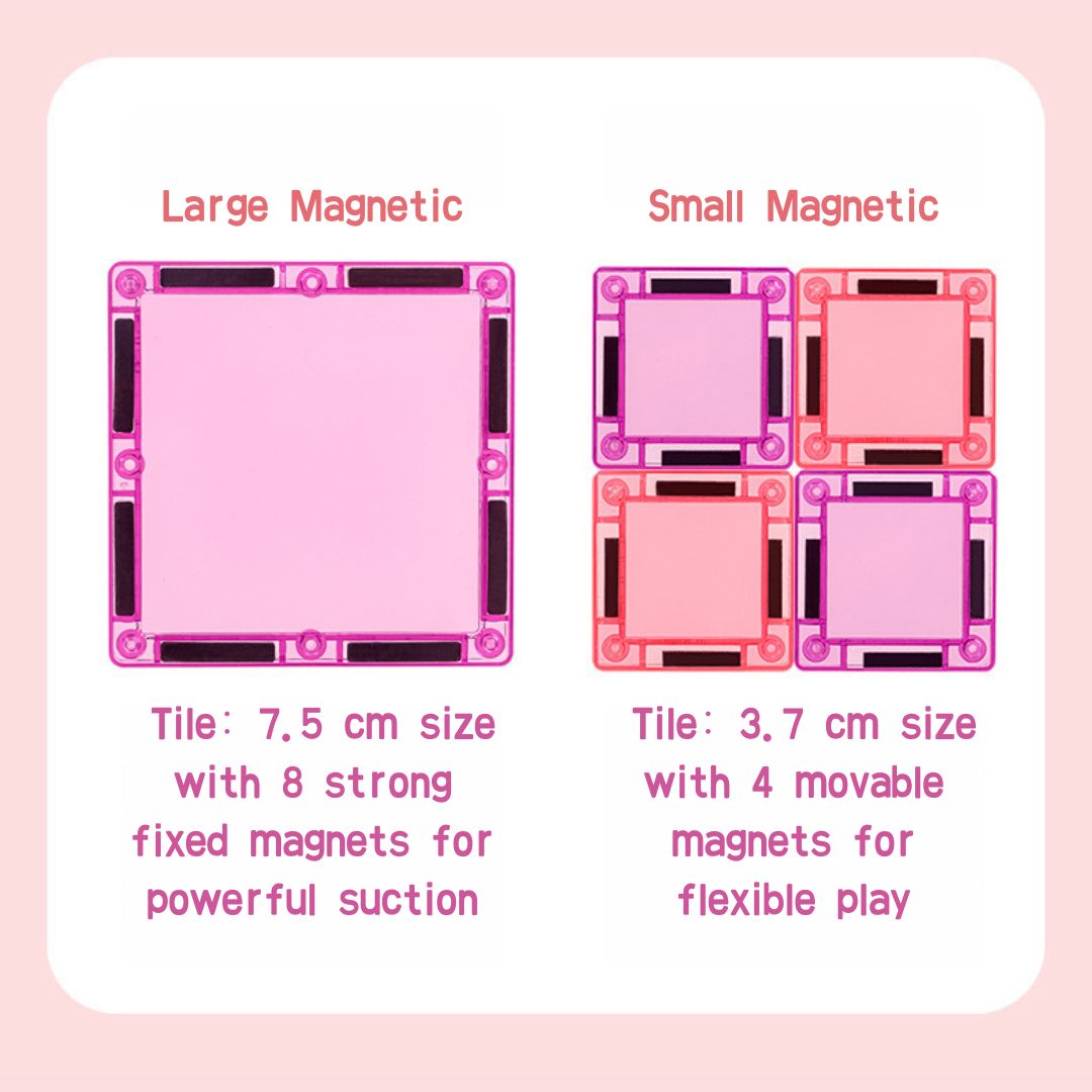 3D Stained-Glass Magnetic Building Tiles