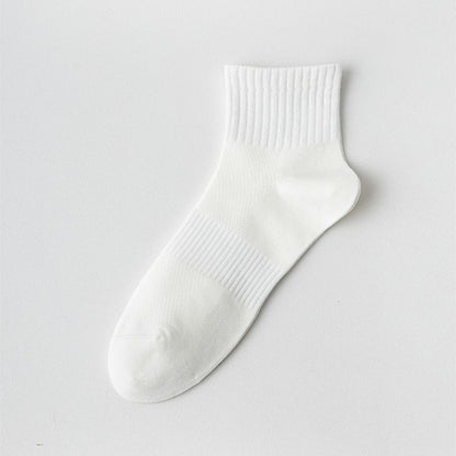 Breathable Sweat-Absorbing Cotton Men's Mid-Calf Socks (Min.2 Pairs)