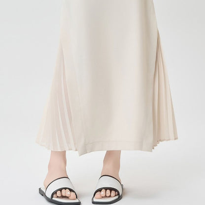 Chiffon Panel Blazer Skirt