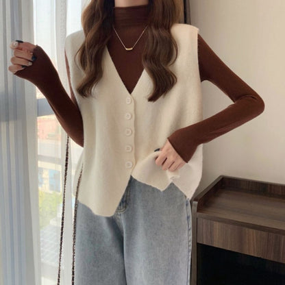 Fall V-neck Knit Vest