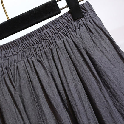 アシンメトリーニットトップス+スカートセット  