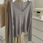 V-Neck Knit Jacket