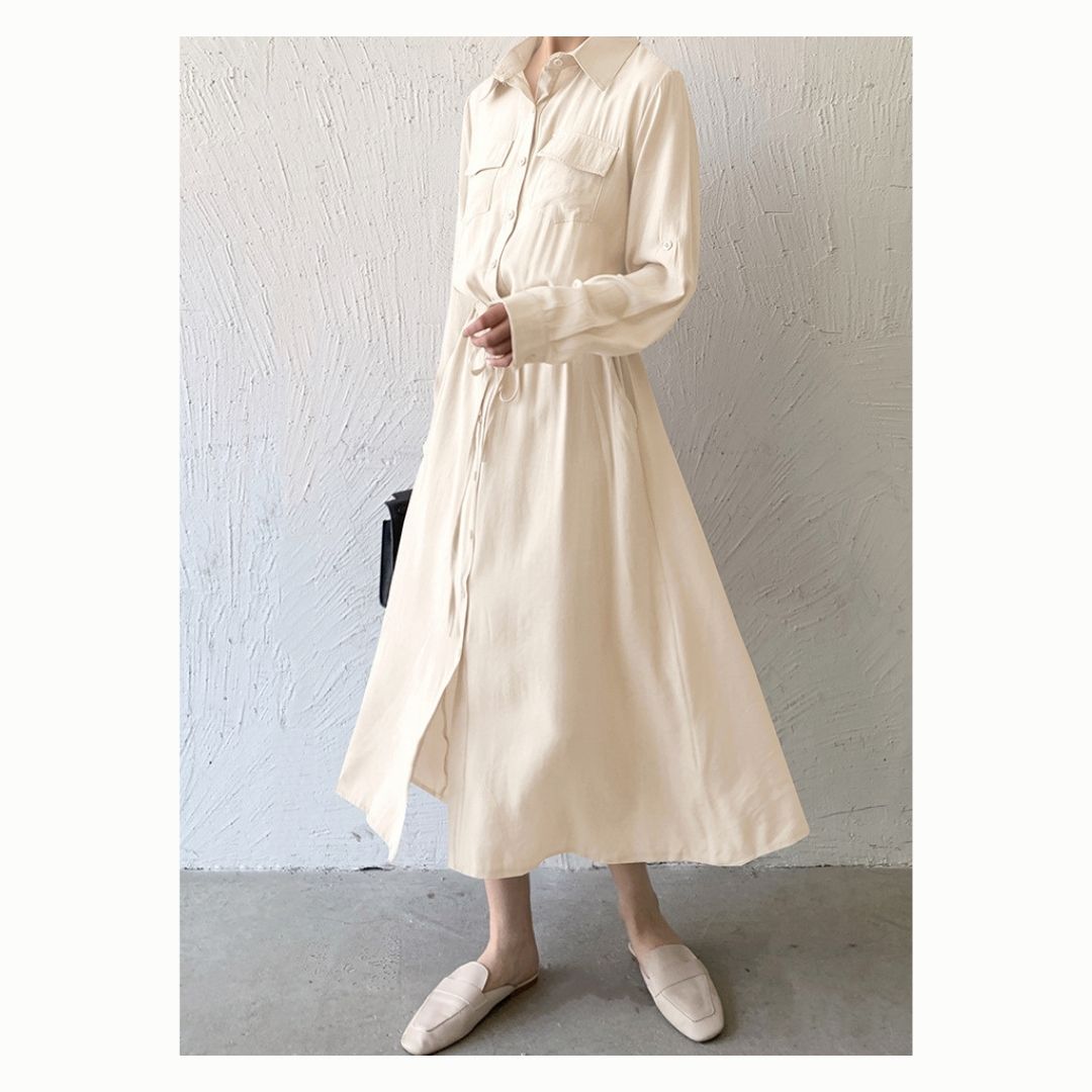 Minimalist Versatile Cinch Waist Maxi Dress