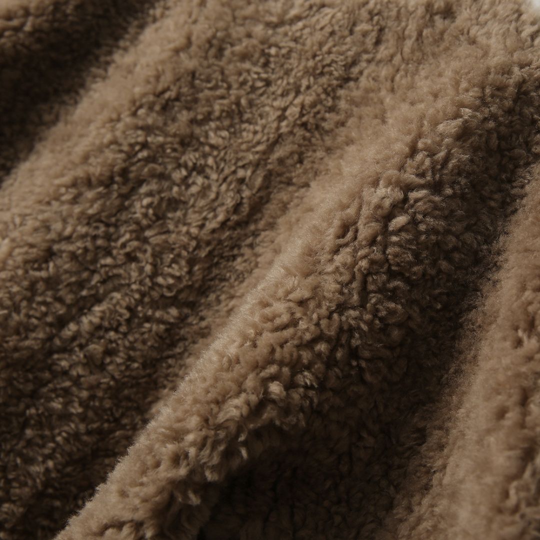 Japanese-Style Textured Fleece Jacket