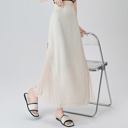 Chiffon Panel Blazer Skirt