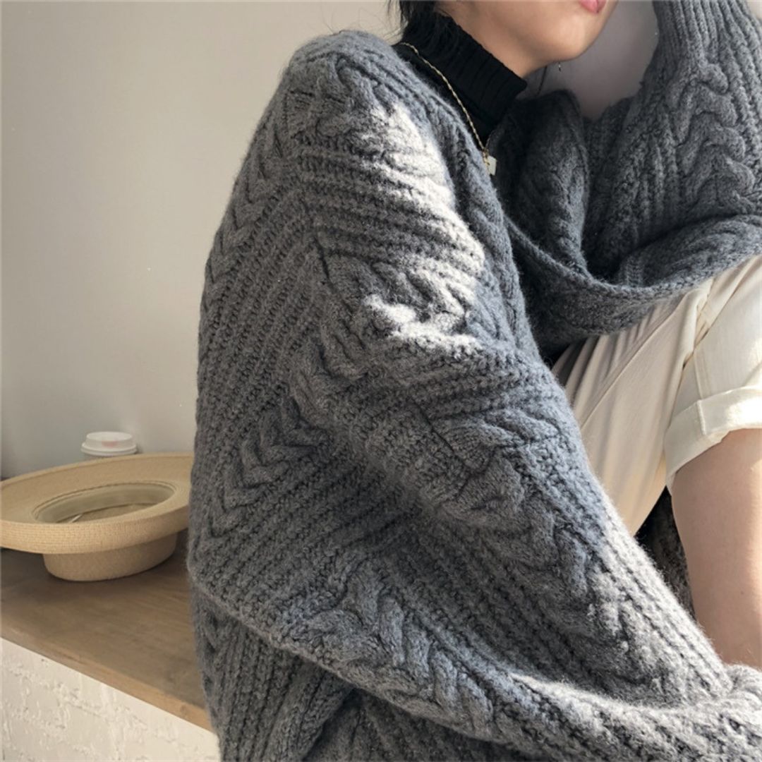 Japanese-Inspired Oversized Knit Cardigan