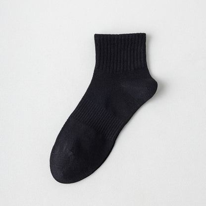 Breathable Sweat-Absorbing Cotton Men's Mid-Calf Socks (Min.2 Pairs)