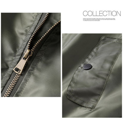 Solid-color Bomber Jacket