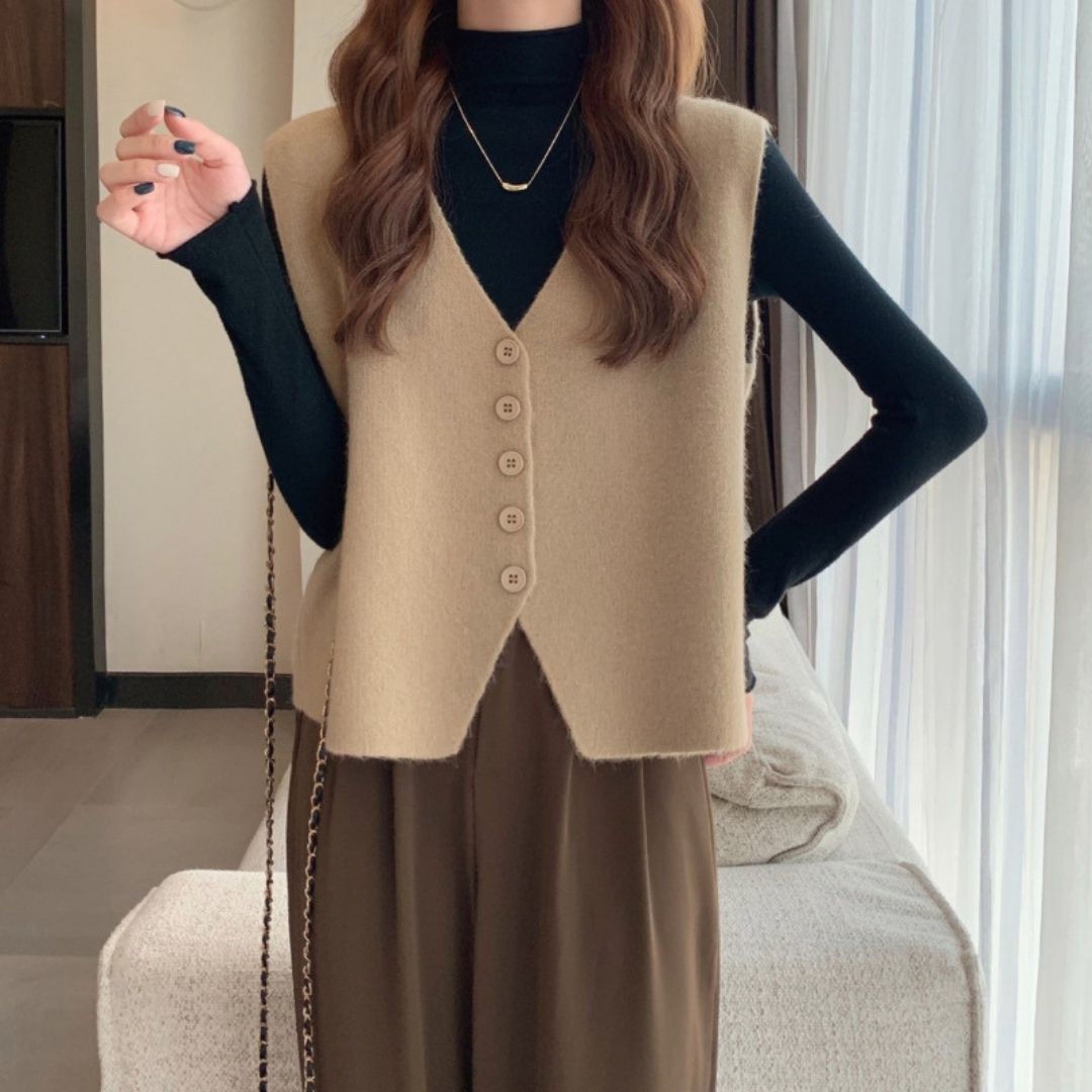 Fall V-neck Knit Vest