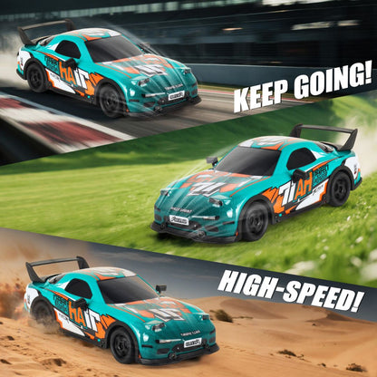 1:18 Scale 4WD High-Speed RC Drift Car with LED Lights