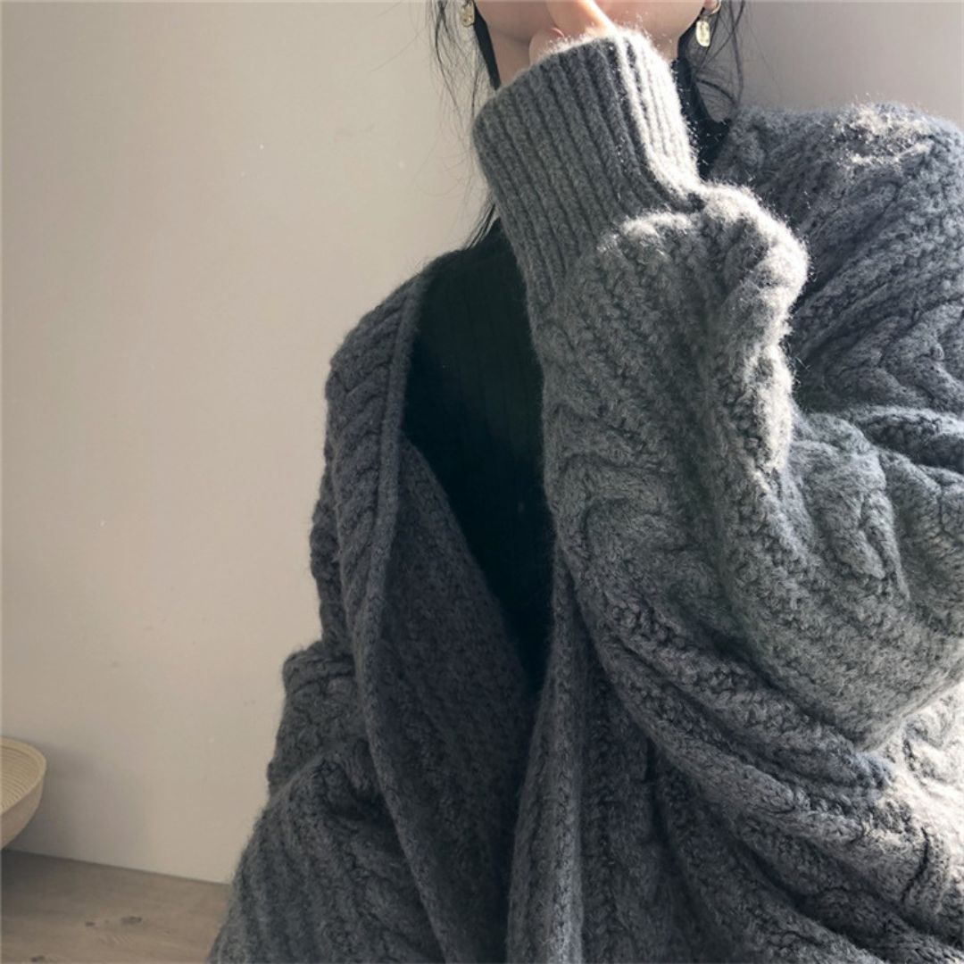 Japanese-Inspired Oversized Knit Cardigan