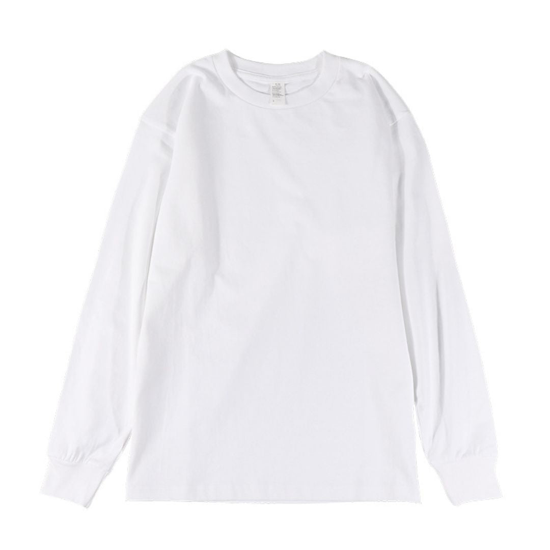 250g Plain Cotton Long-sleeved T-shirt (Min. 2 pcs)