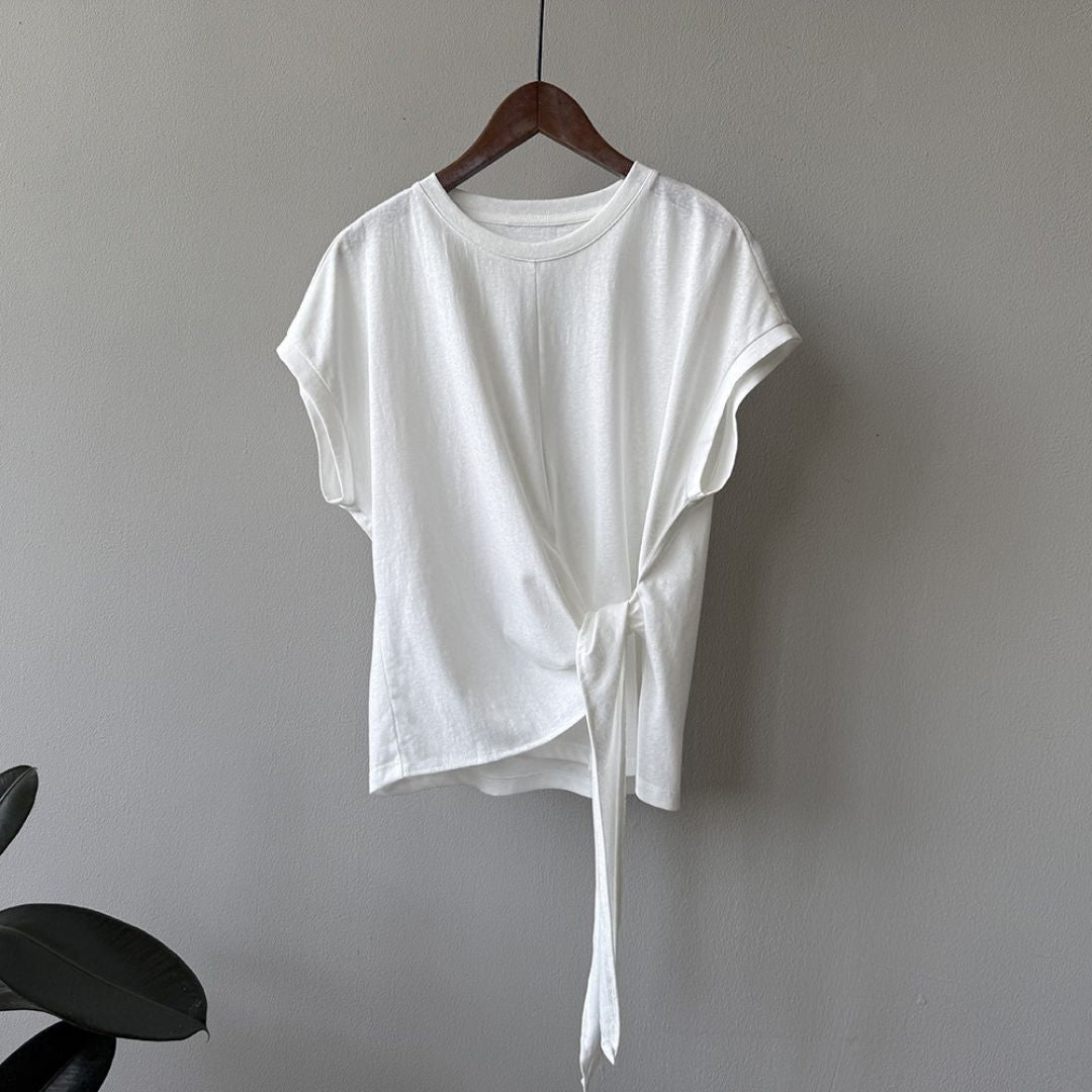 レディース 半袖Tシャツ（ウエストタイ付き） 