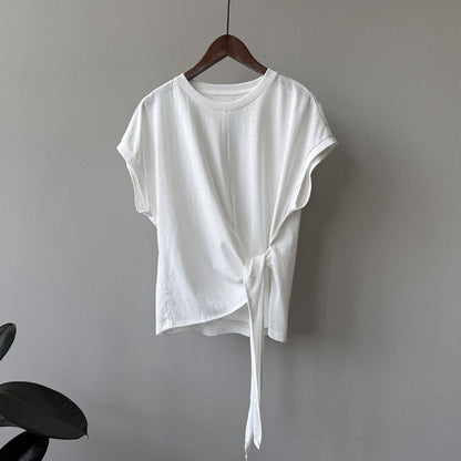 レディース 半袖Tシャツ（ウエストタイ付き） 