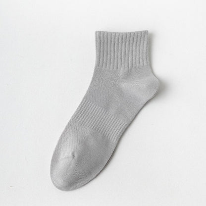 Breathable Sweat-Absorbing Cotton Men's Mid-Calf Socks (Min.2 Pairs)