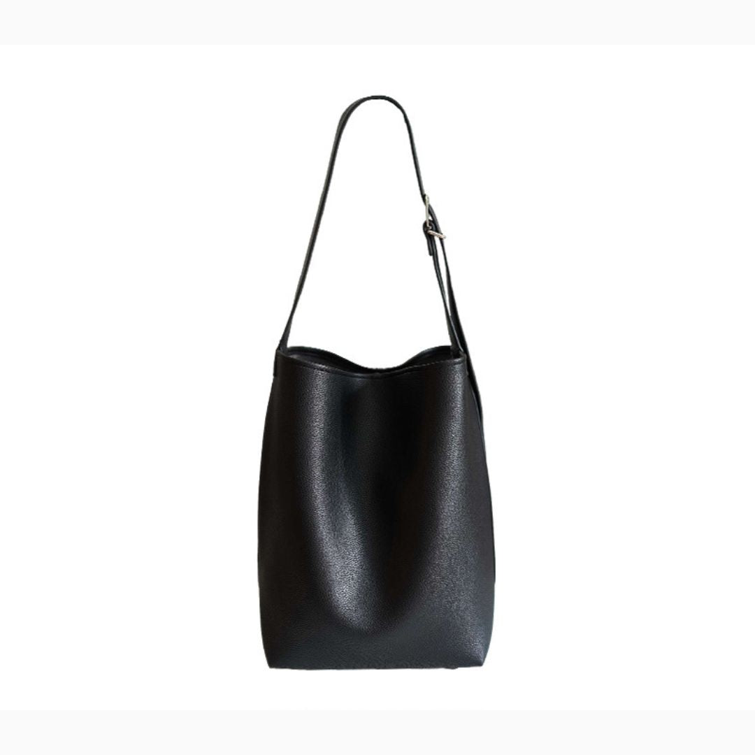 Solid Color Minimalist Large-Capacity Bucket Bag