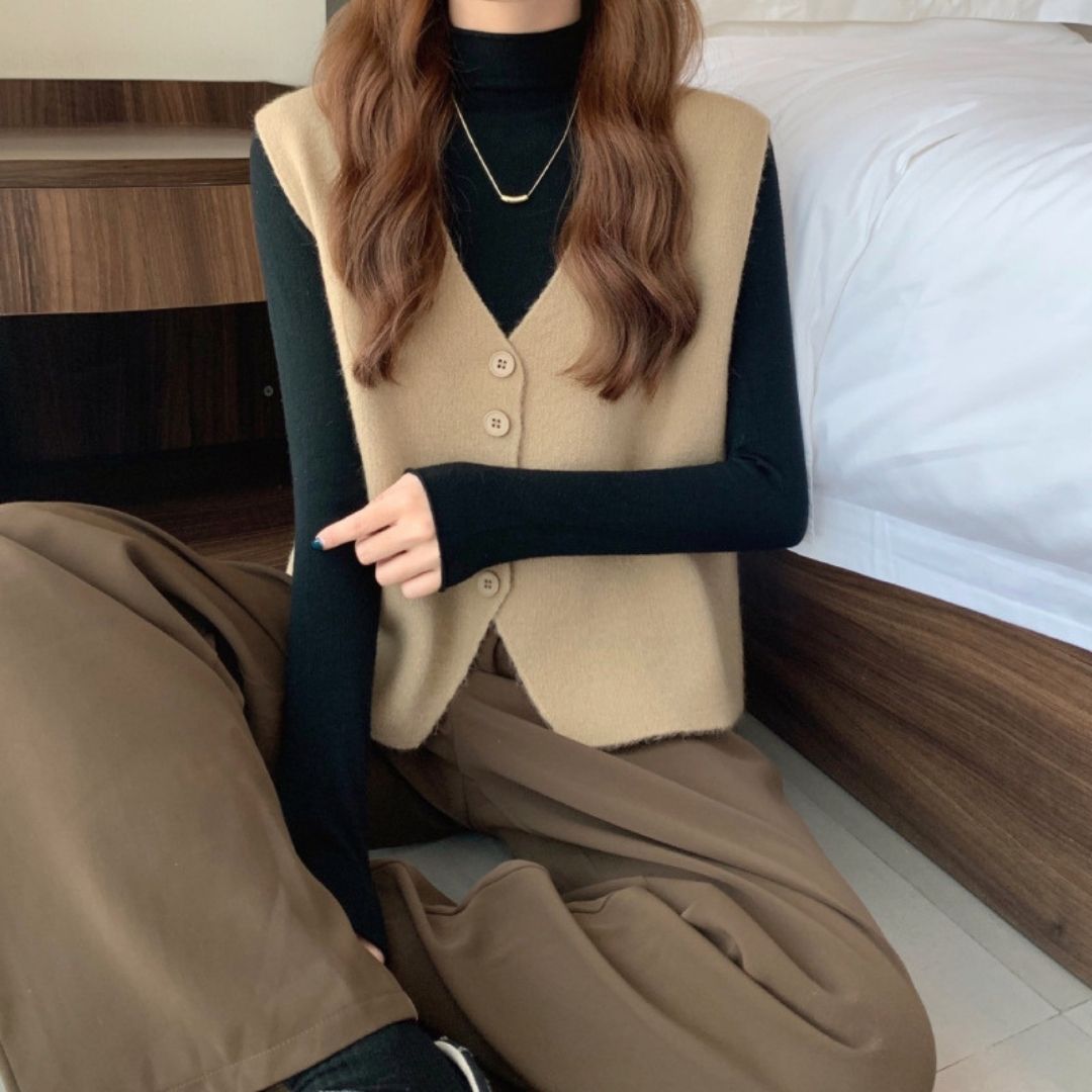Fall V-neck Knit Vest