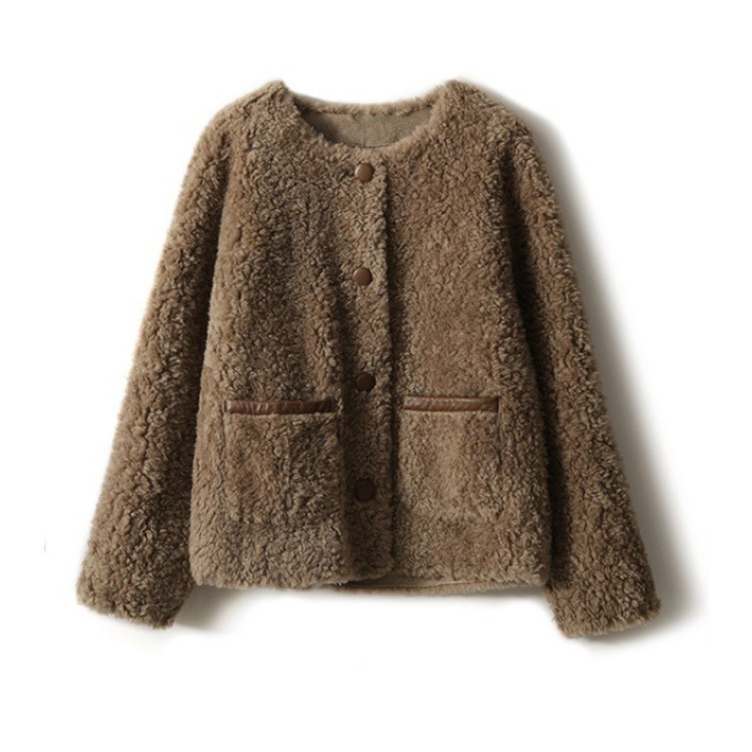 Japanese-Style Textured Fleece Jacket