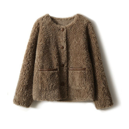 Japanese-Style Textured Fleece Jacket