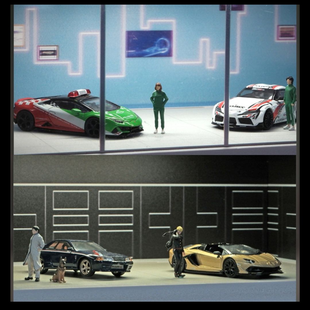 1:64 カーショールーム照明シーンボックス