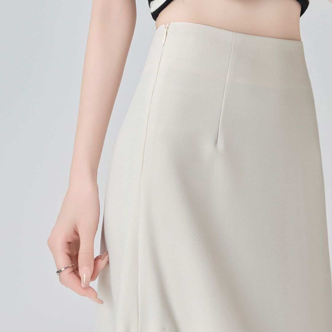 Chiffon Panel Blazer Skirt