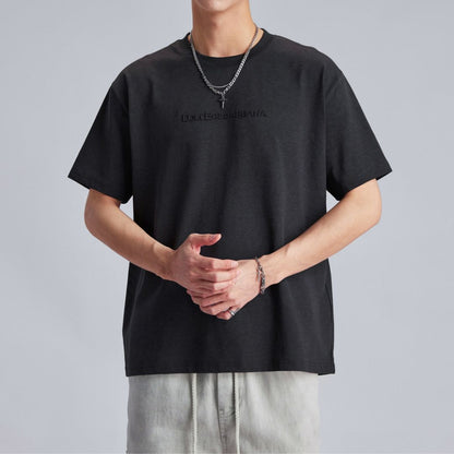3DレタープリントカジュアルTシャツ