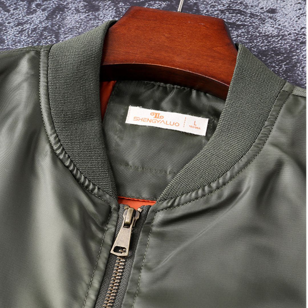 Solid-color Bomber Jacket