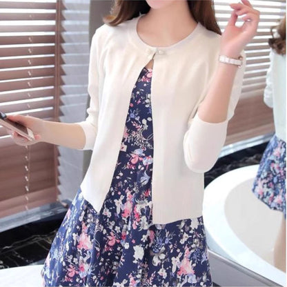 輕薄棉針織外套  