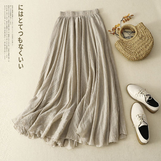 Ruffled Double-Layer Skirt