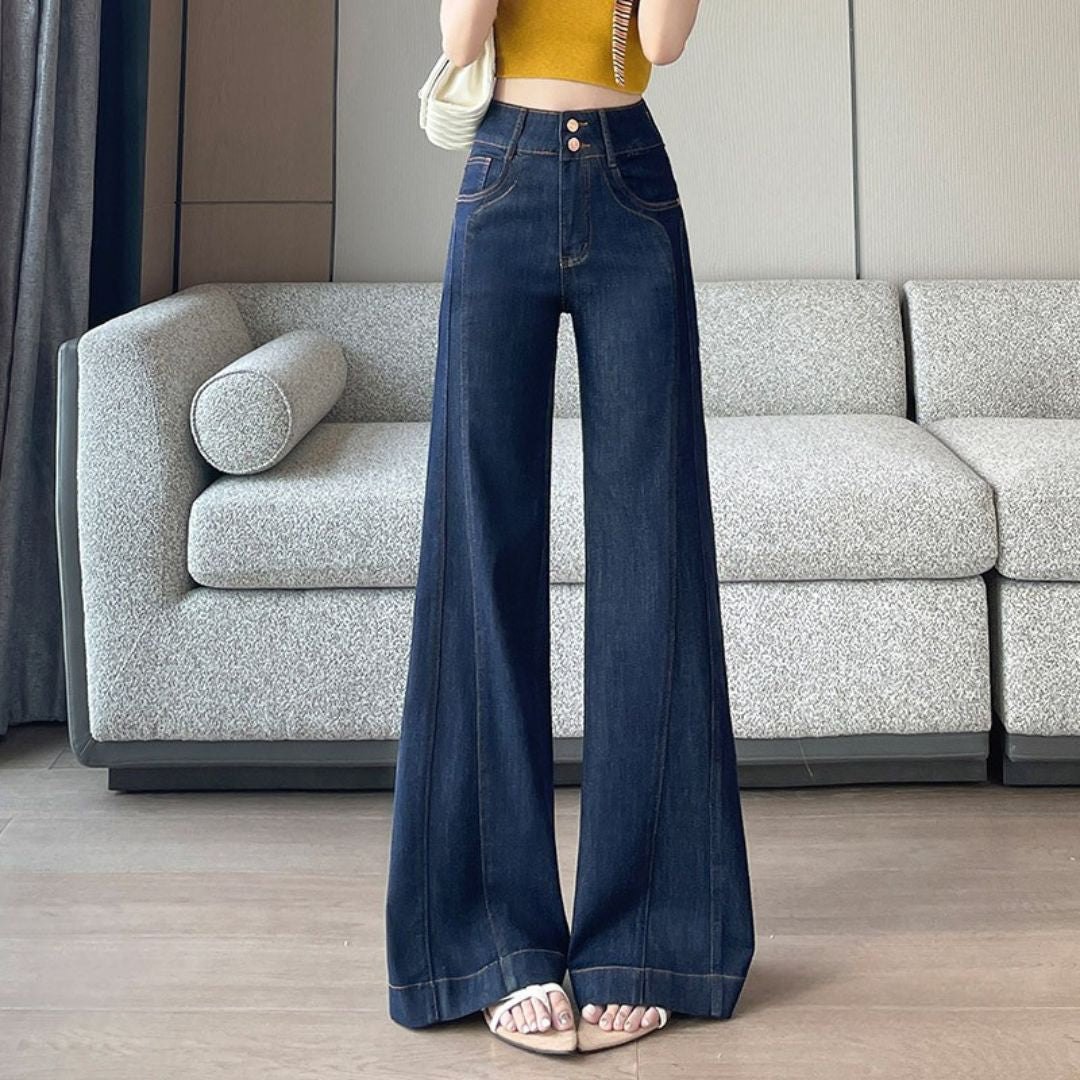 軽量ハイウエストルーズストレートパンツ