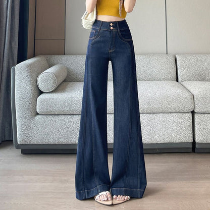 軽量ハイウエストルーズストレートパンツ
