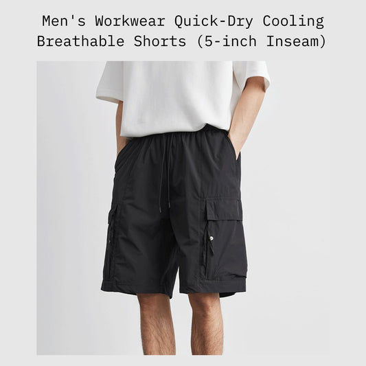 Men's Workwear Quick-Dry Cooling Breathable Shorts (5-inch Inseam)