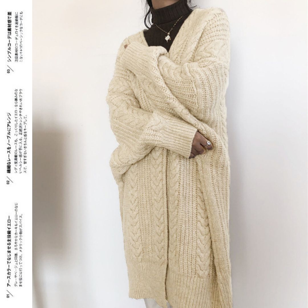 Japanese-Inspired Oversized Knit Cardigan