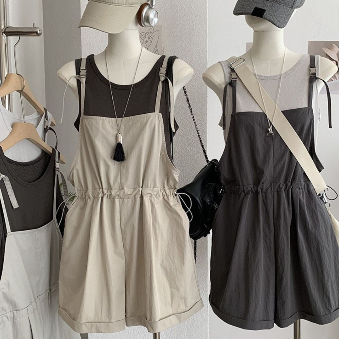 Vest + Camisole Jumpsuit Two Piece Set