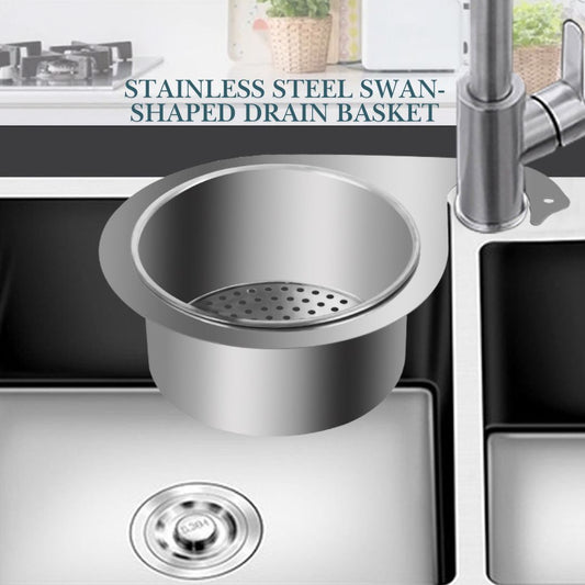 Stainless Steel Swan-Shaped Drain Basket