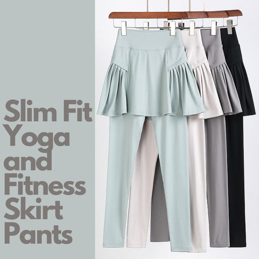 Slim Fit Yoga and Fitness Skirt Pants