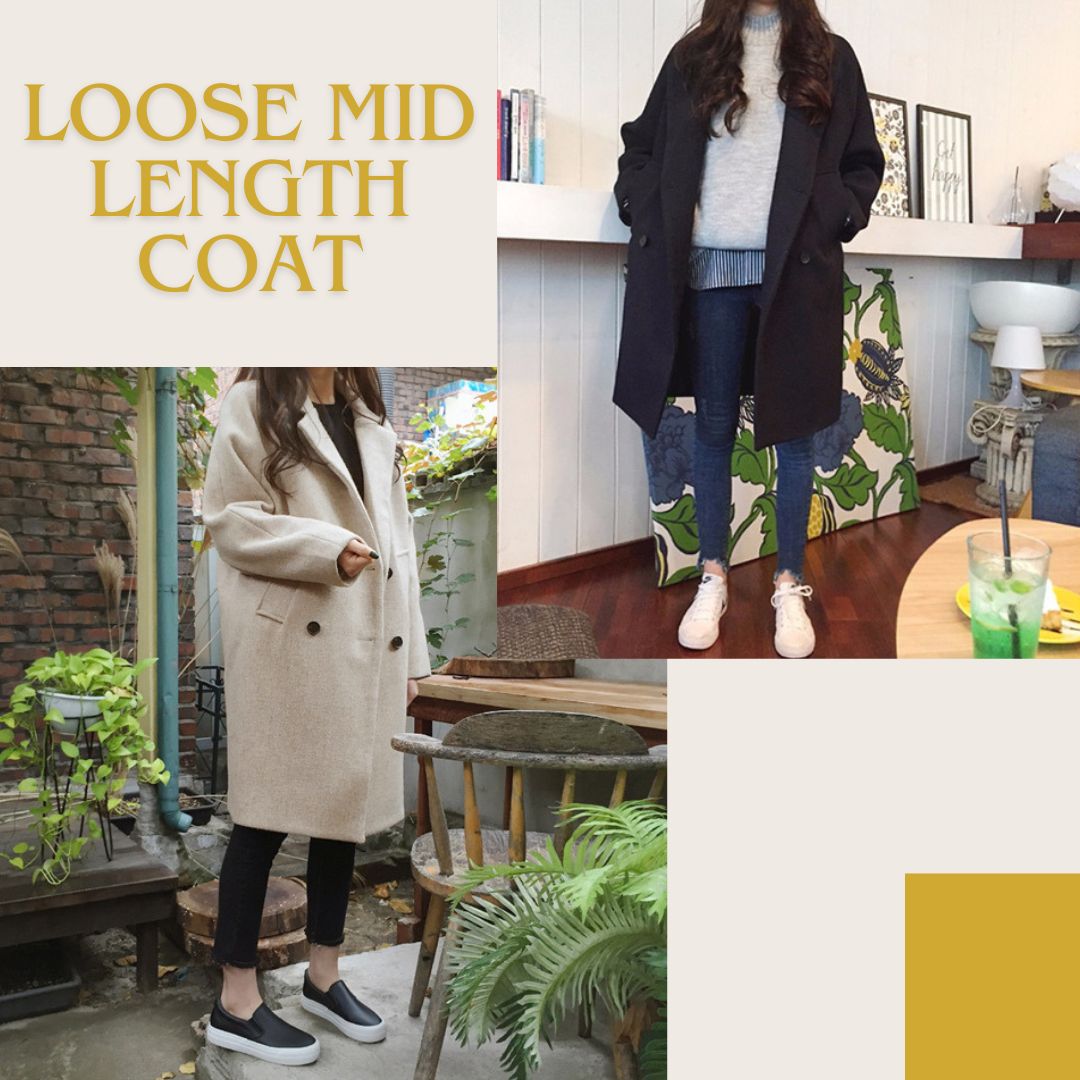Loose Mid Length Coat