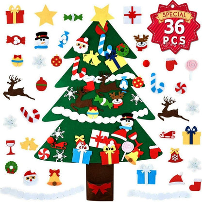 子どもが作るフェルトのクリスマスツリー