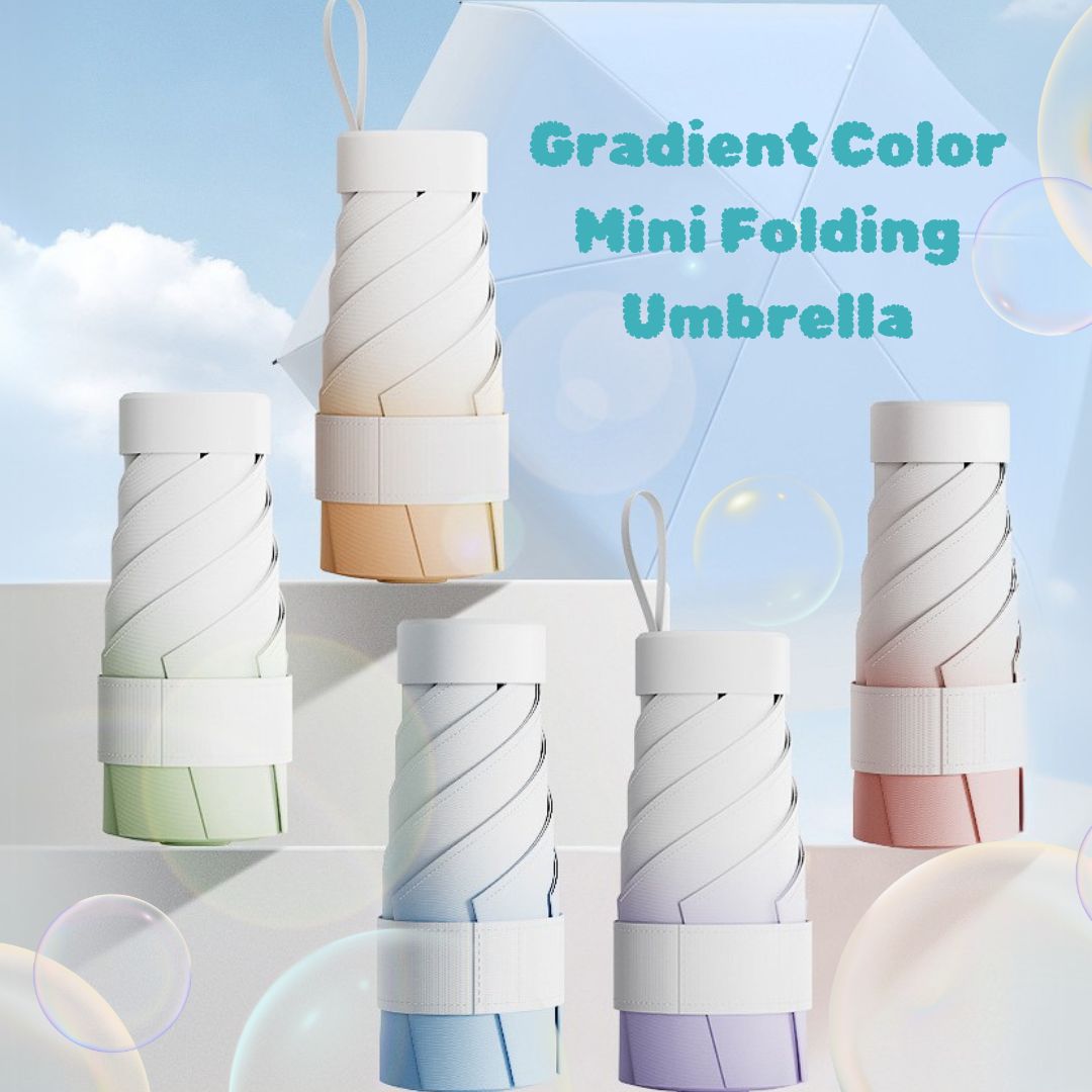 Gradient Color Mini Folding Umbrella