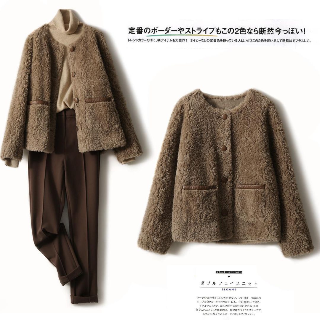 Japanese-Style Textured Fleece Jacket