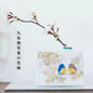 Kutani Japanese Floral Sparrow Small Vase