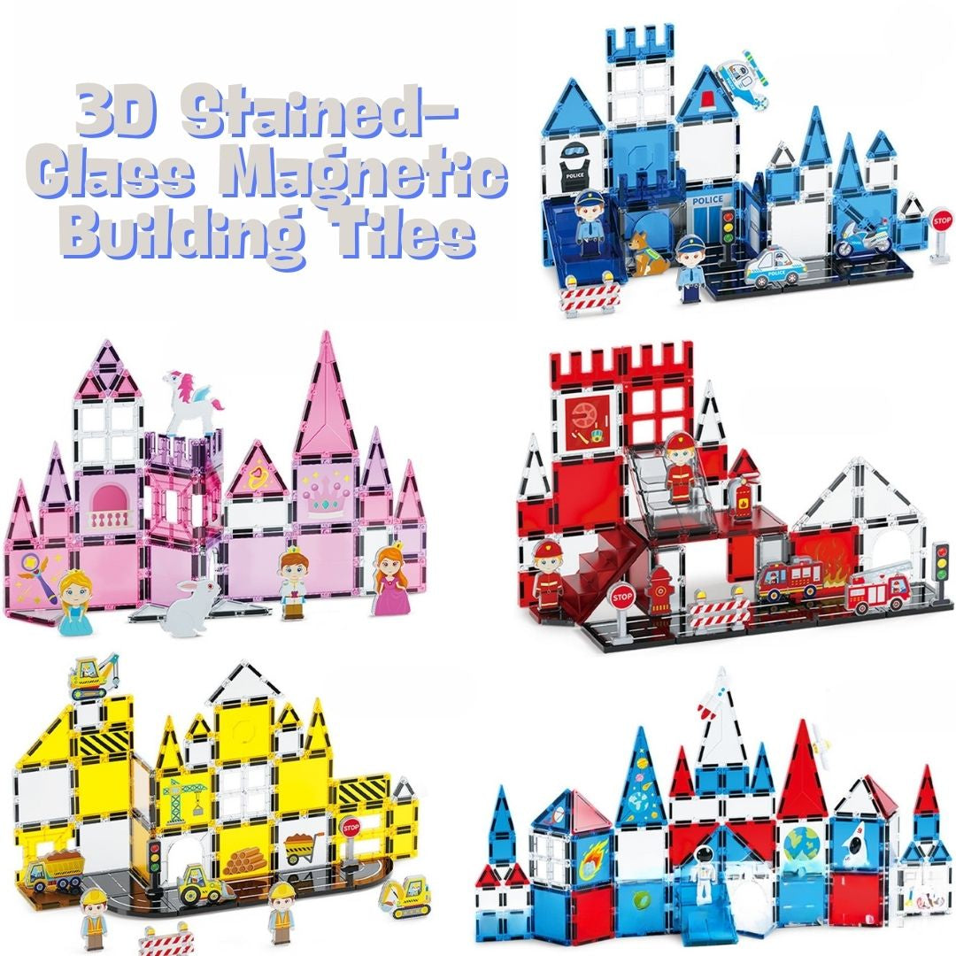 3D Stained-Glass Magnetic Building Tiles