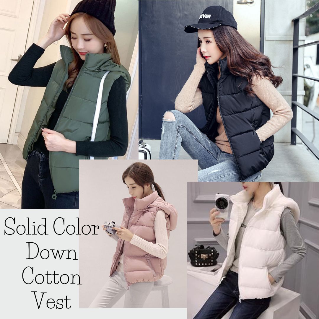 Solid Color Cotton Vest