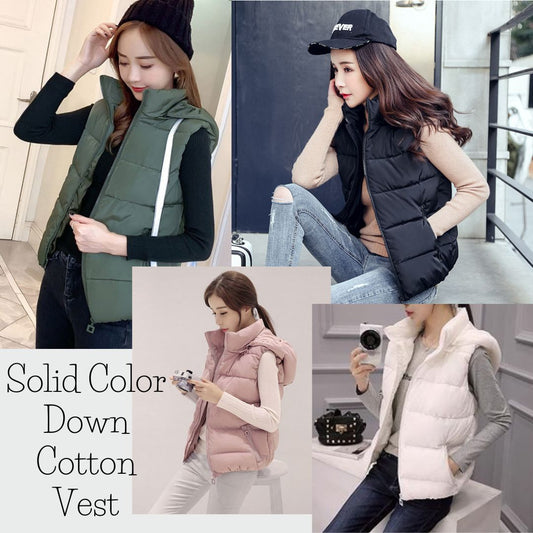 Solid Color Cotton Vest