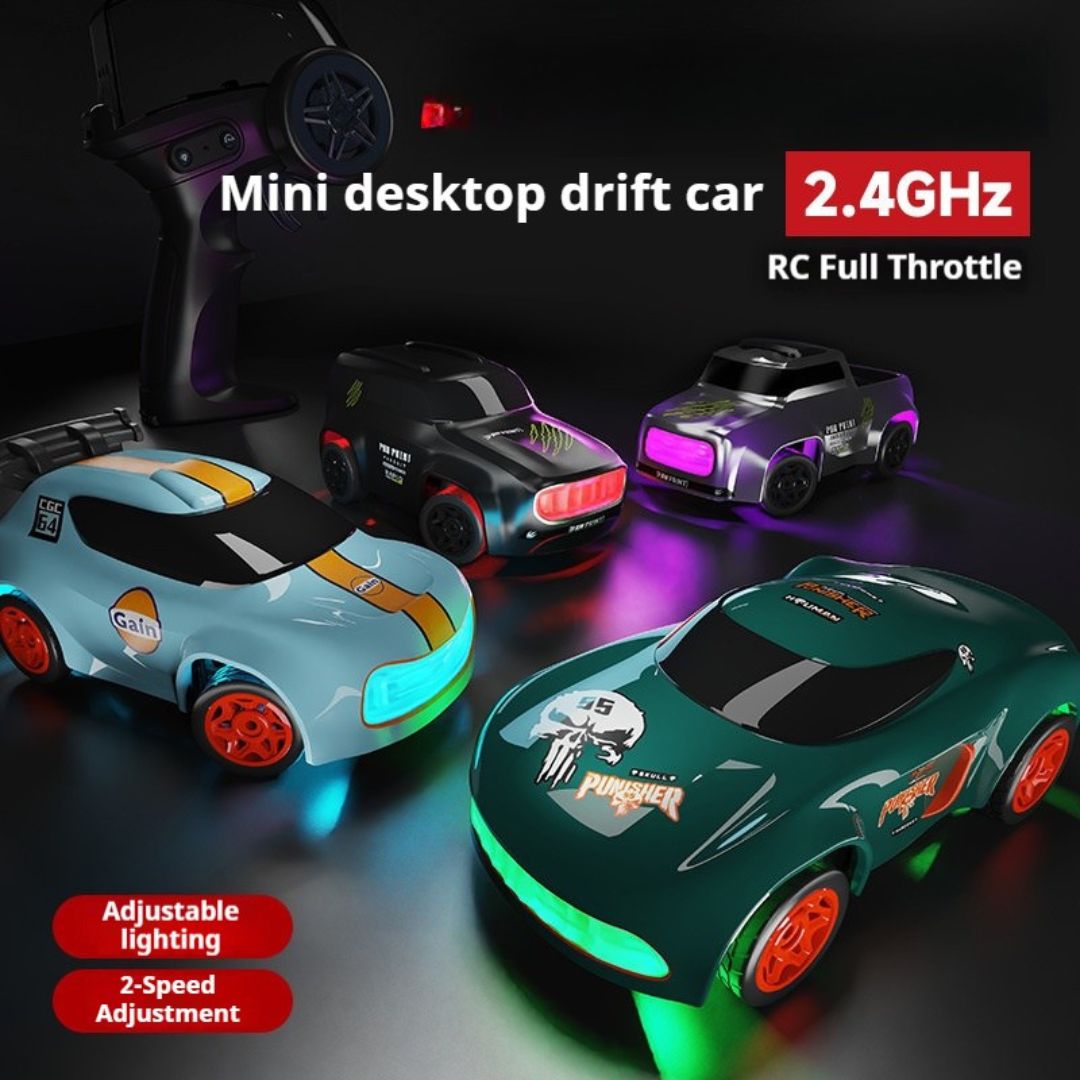 1:64 Mini LED Remote Control Racing Car