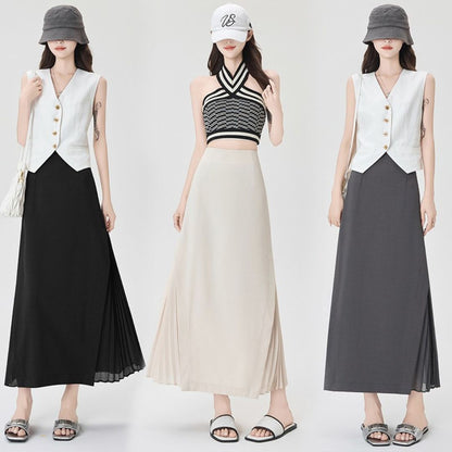 Chiffon Panel Blazer Skirt