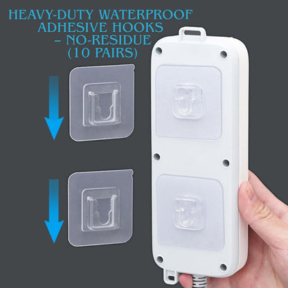 強力無痕防水掛鉤(10對入)