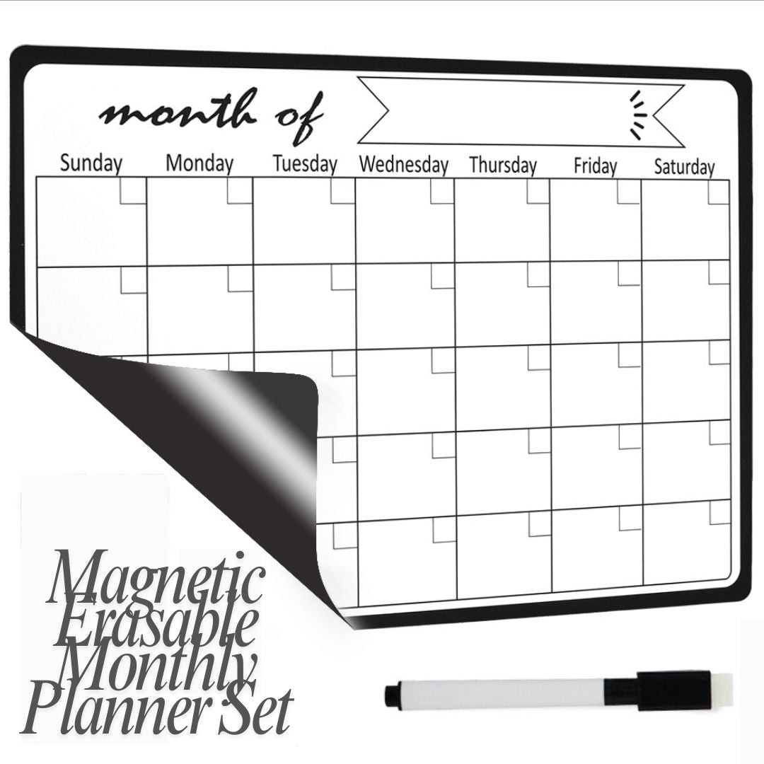 磁性可擦寫月曆板套裝 